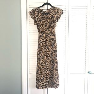 Sienna sky cheetah print dress XS